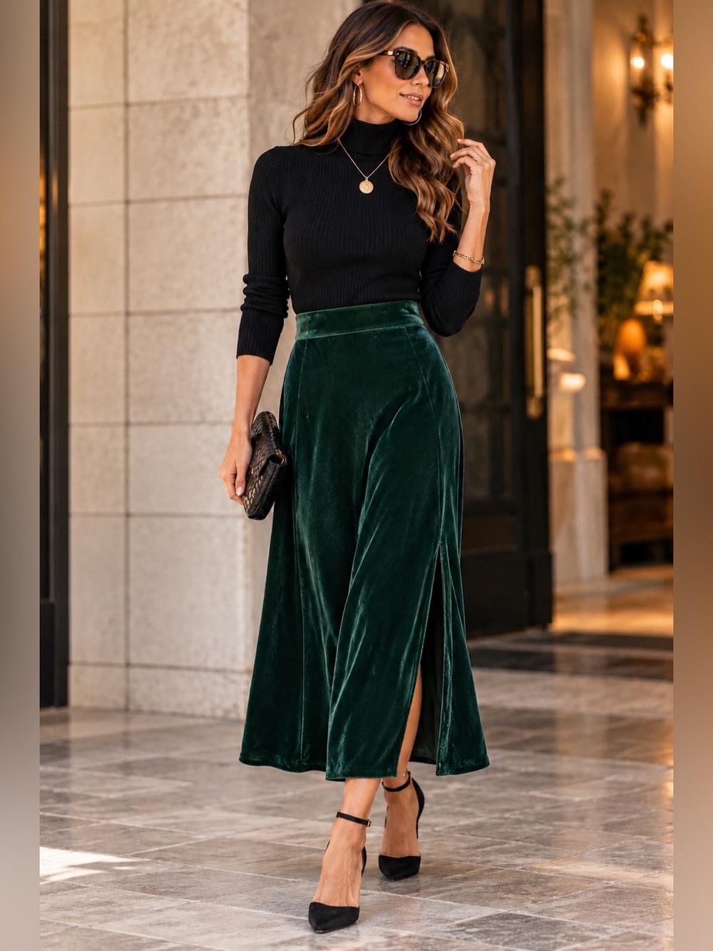 New! J.Crew Velvet pull-on midi skirt